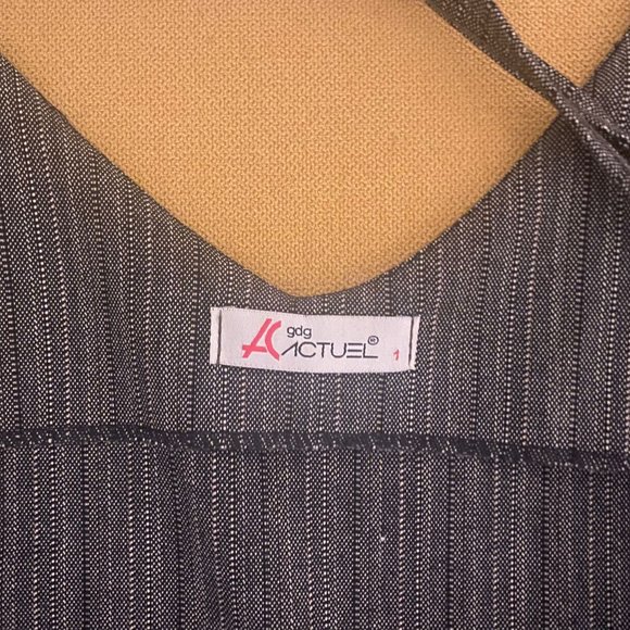 Actuel Gray Thin Strap Crossed V Neck Top / Vest Size S - Picture 5 of 5